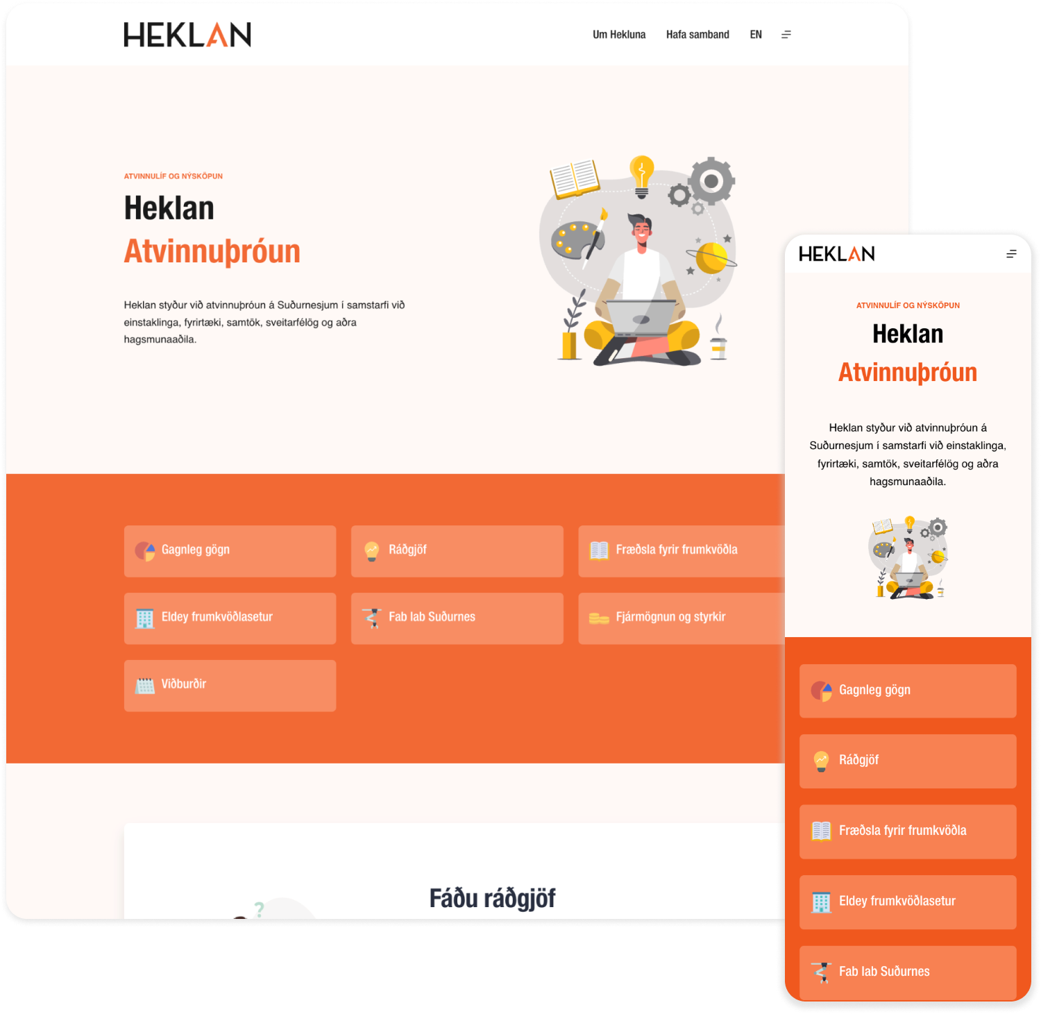 Heklan Atvinnuþróun vefsíða