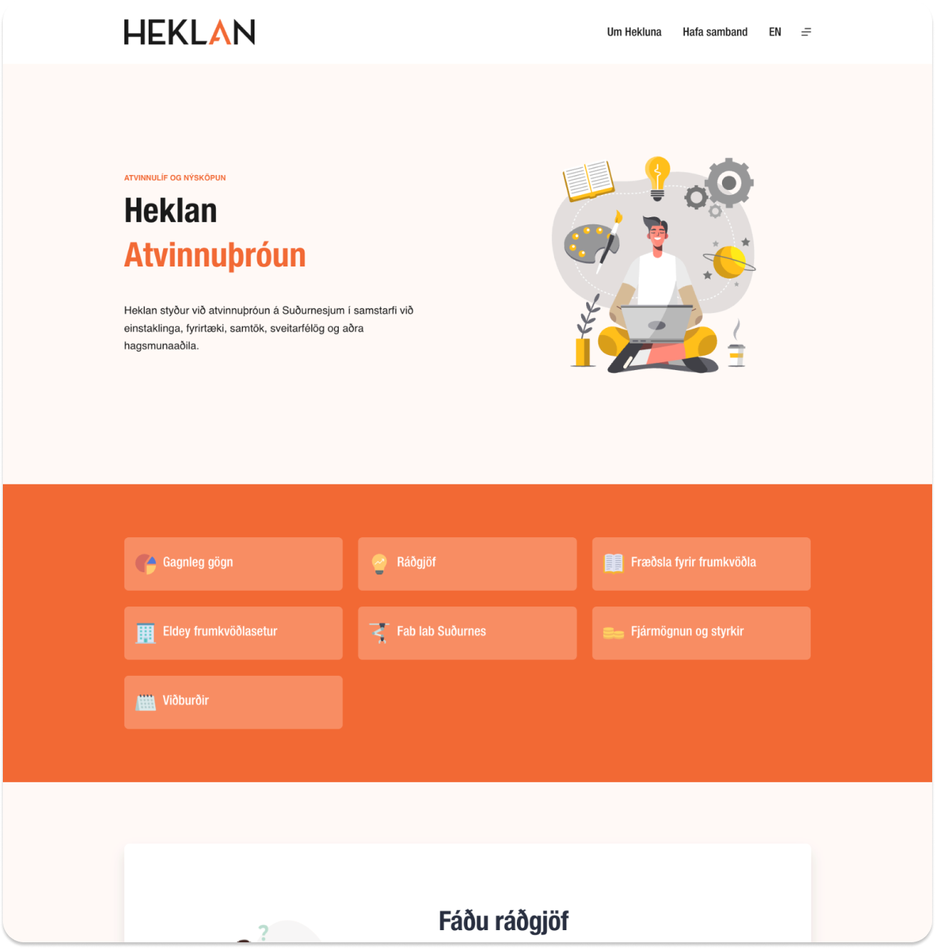 Heklan Atvinnuþróun vefsíða
